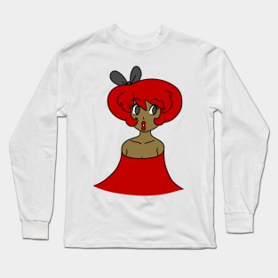 Cute Red Girl Long Sleeve T-Shirt